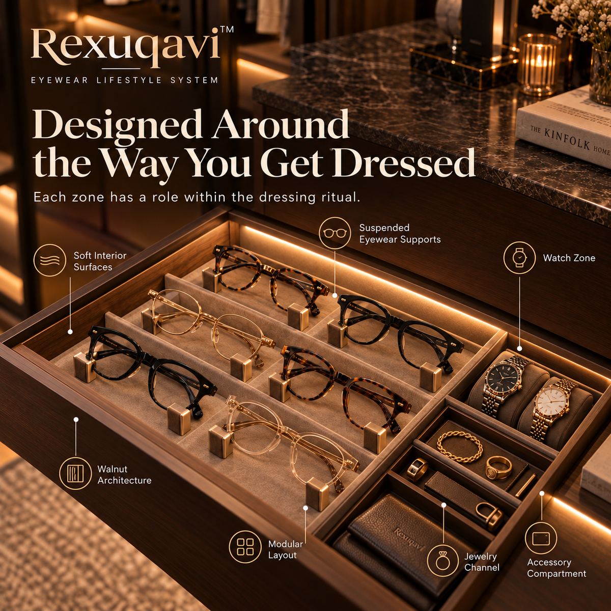 Rexuqavi™ Eyewear Dressing Drawer