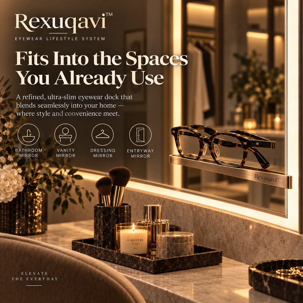 Rexuqavi™ Mirror-Edge Eyewear Dock