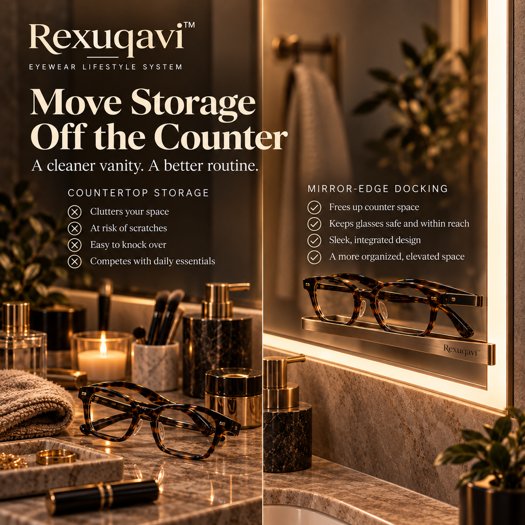 Rexuqavi™ Mirror-Edge Eyewear Dock