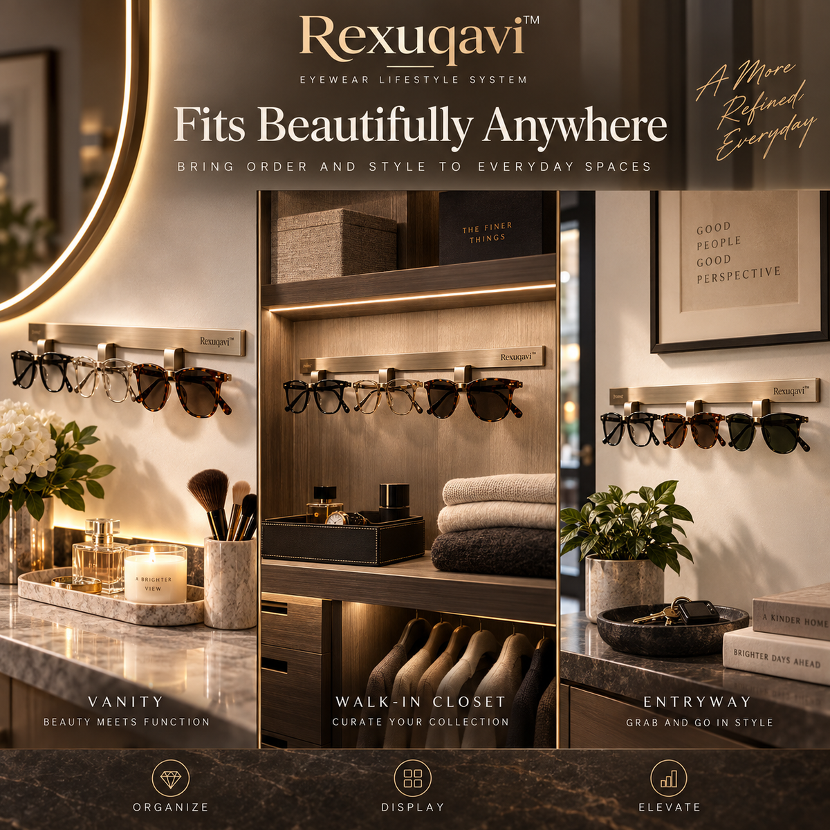 Rexuqavi™ Floating Eyewear Gallery Rail
