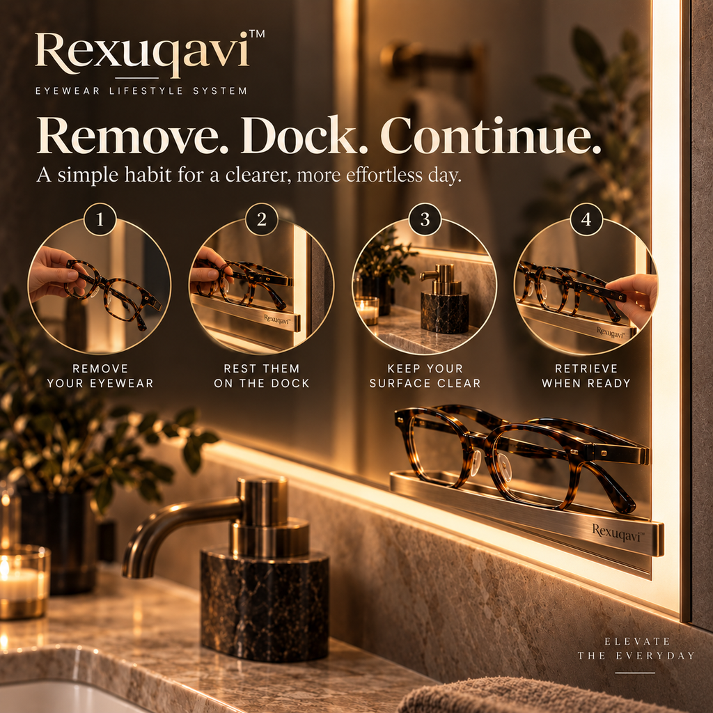 Rexuqavi™ Mirror-Edge Eyewear Dock