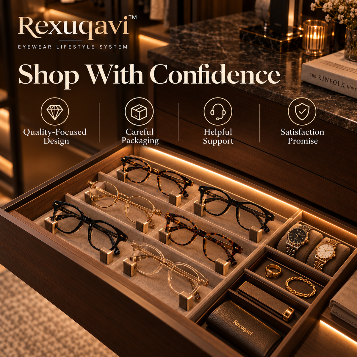 Rexuqavi™ Eyewear Dressing Drawer
