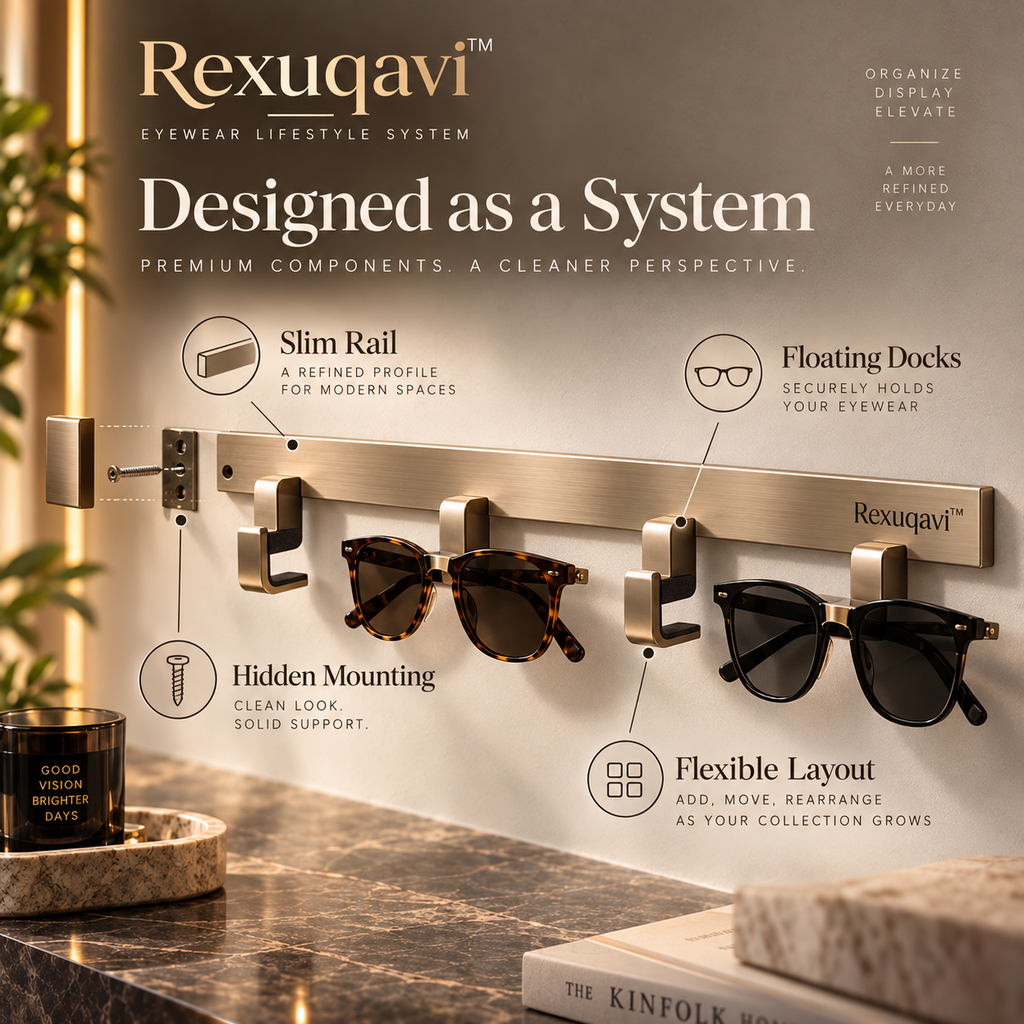 Rexuqavi™ Floating Eyewear Gallery Rail