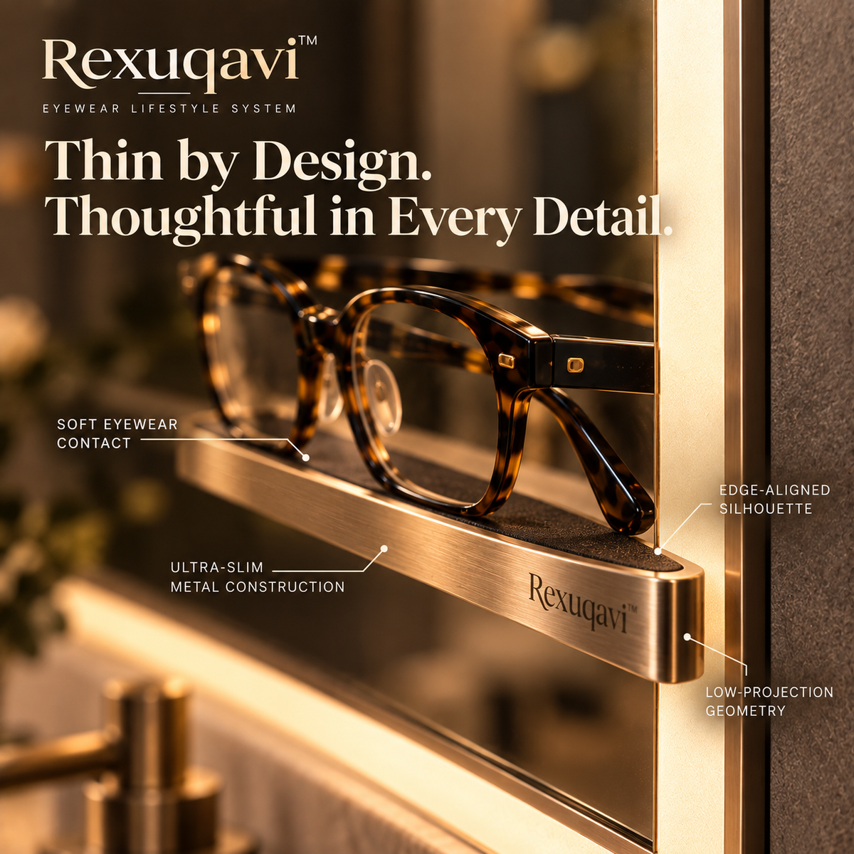 Rexuqavi™ Mirror-Edge Eyewear Dock