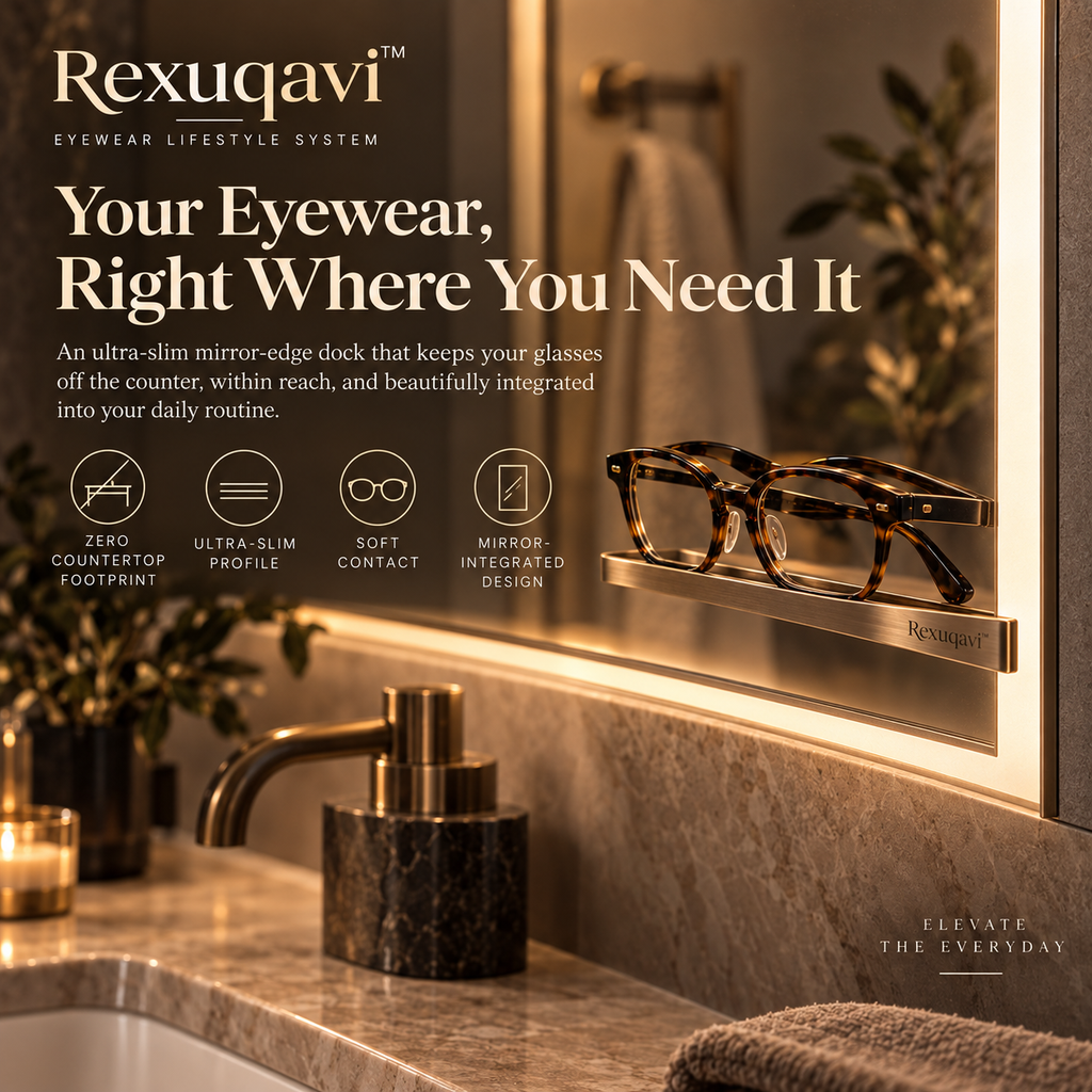 Rexuqavi™ Mirror-Edge Eyewear Dock