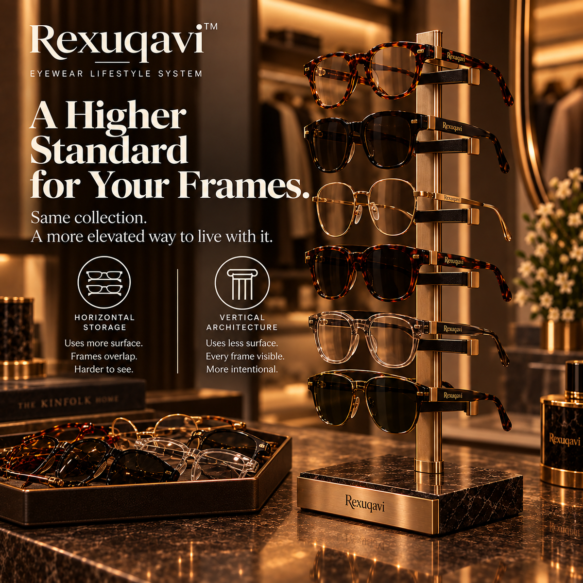 Rexuqavi™ Eyewear Architecture Stand