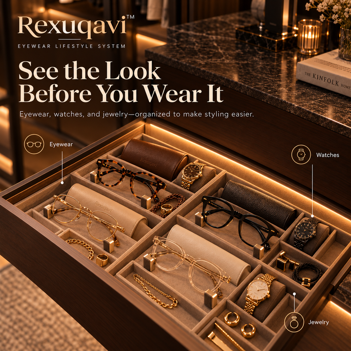 Rexuqavi™ Eyewear Dressing Drawer