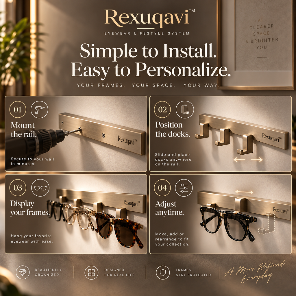 Rexuqavi™ Floating Eyewear Gallery Rail